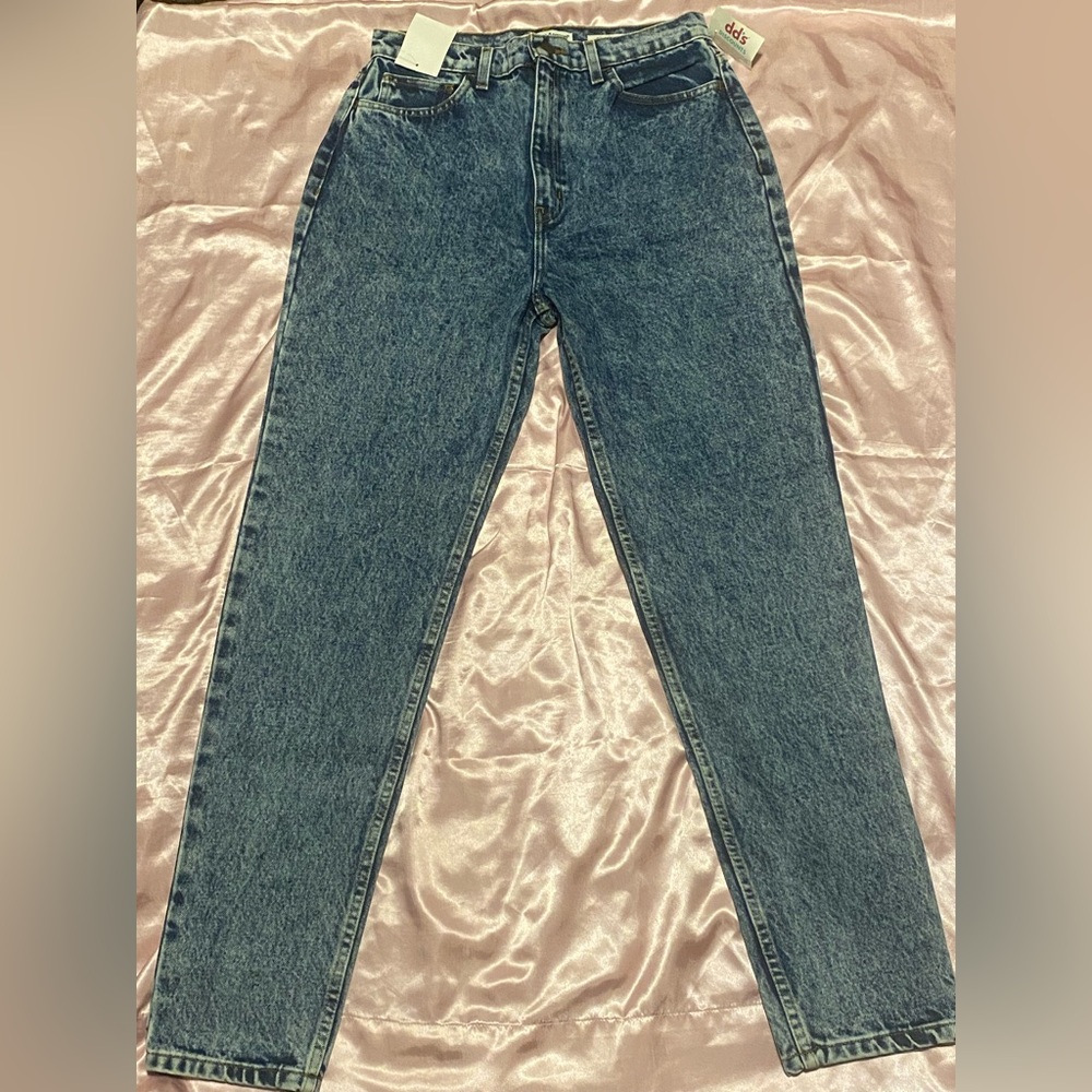 Denim high waisted jeans dark blue